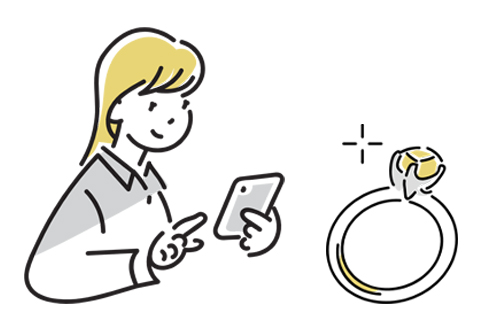 スマートフォンでジュエリーを撮影